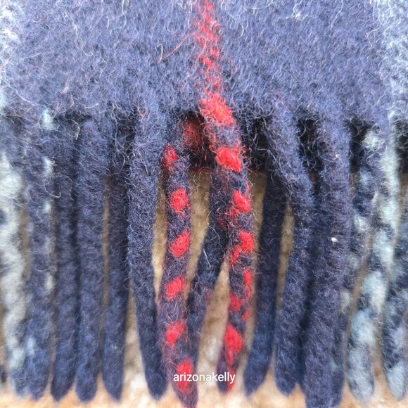 Vintage Burberry Wool Blue Nova Check Plaid Scarf EXCELLENT CONDITION Lambswool - Picture 11 of 13